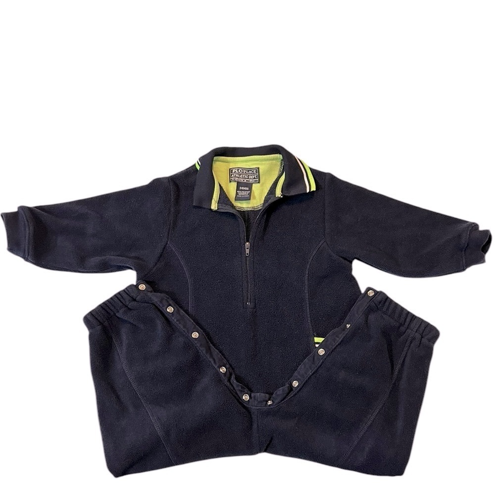 PLC Place Boys Navy Blue Romper - Size 24 Months